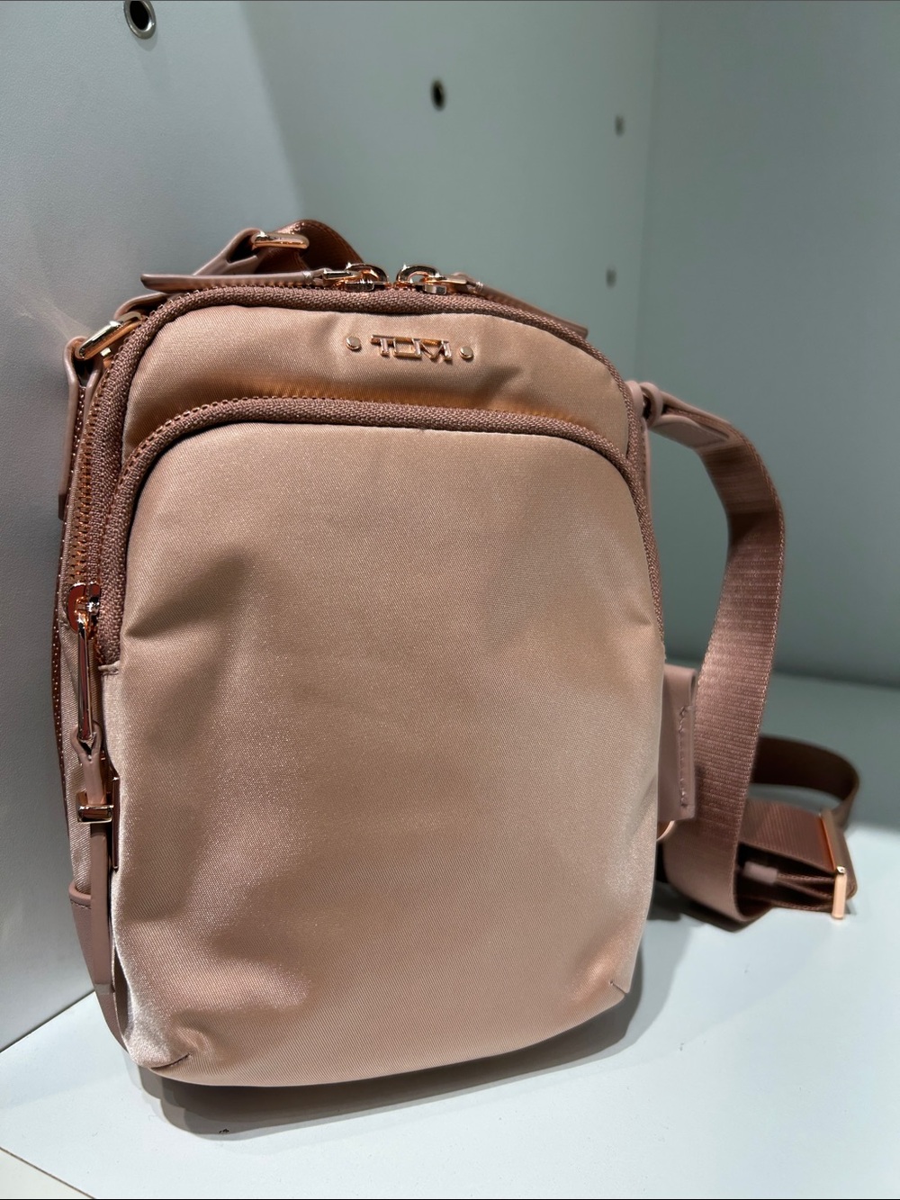 TUMI  Rama Crossbody Bag - Blush with rose gold hardware